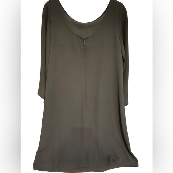 🖤 Classic little black dress size M from AGB. 3/4 sleeve with draped opening - Picture 3 of 4